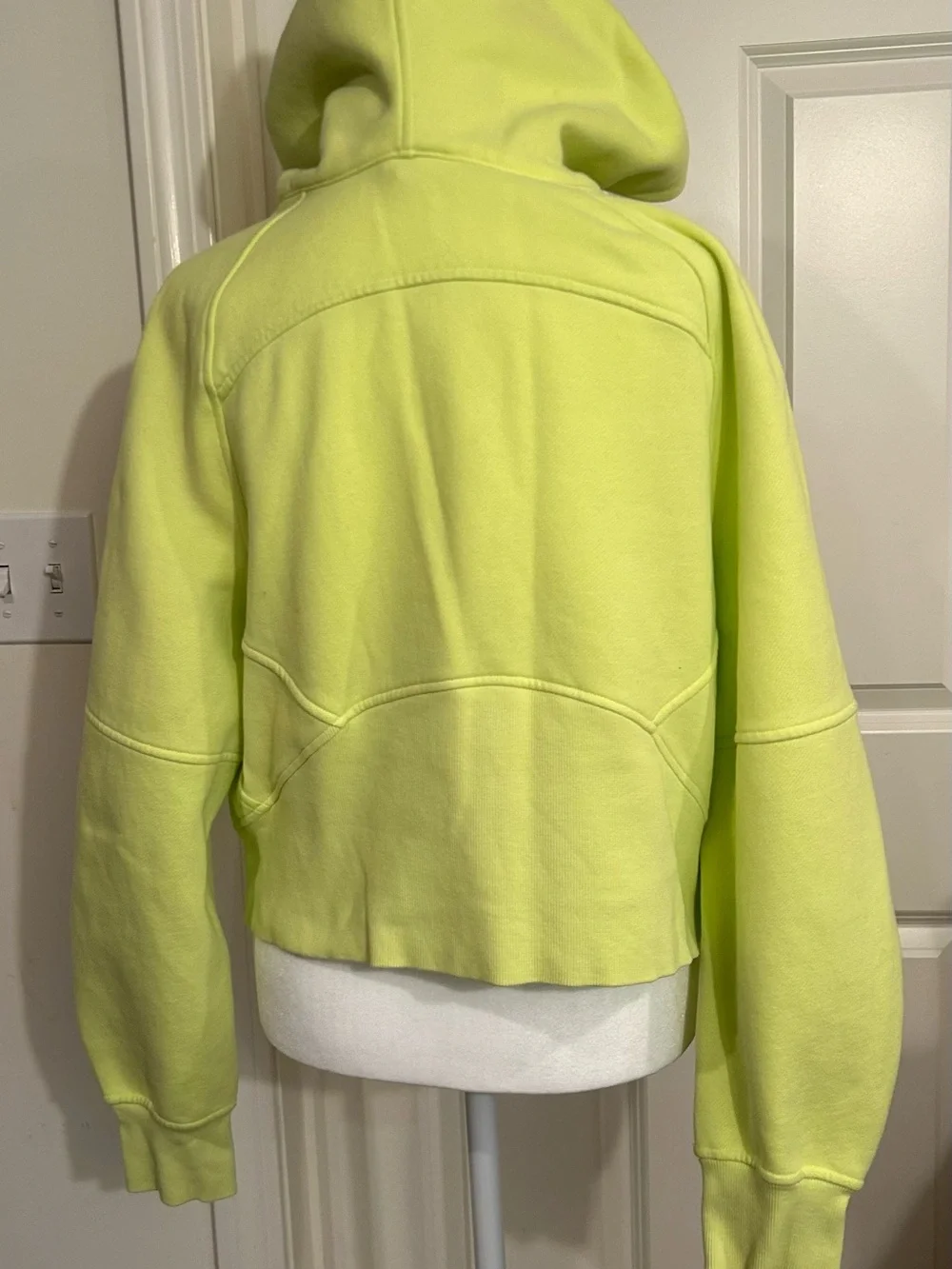 lululemon athletica Lemon Lime Half-Zip Hoodie oversized Size XS - Picture 4 of 6